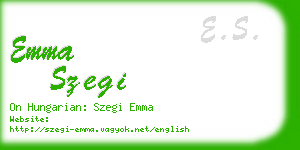 emma szegi business card